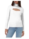 FRENCH CONNECTION WOMENS CUTOUT TURTLENECK BLOUSE