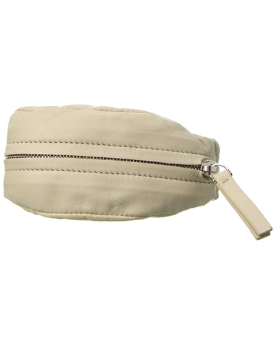 The Row Leather Coin Purse In White