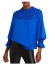 Kobi Halperin Marti Hammered Satin Blouse In Blue