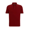 Hugo Boss Regular-fit Polo Shirt In Mercerized Italian Cotton In Red