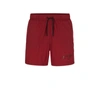 Hugo Boss Swim Shorts With Handwritten Logo In Pink