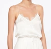 Cami Nyc The Racer Lace-trimmed Silk-charmeuse Camisole In White