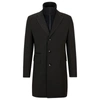 HUGO BOSS WATER-REPELLENT WOOL-BLEND COAT WITH ZIP-UP INNER