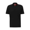 HUGO COTTON-BLEND POLO SHIRT WITH ZIP PLACKET
