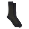 Hugo Boss Two-pack Of Socks In An Egyptian-cotton Blend In Grey