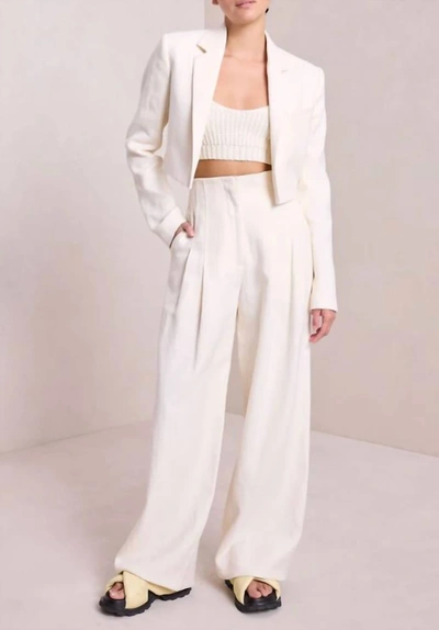 A.l.c Andrews Cropped Open-front Jacket In White