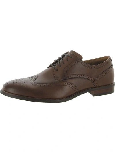 Florsheim Rucci Wing Ox Mens Leather Perforated Oxfords In Green