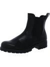 Ecco Modtray Womens Leather Lugged Sole Chelsea Boots In Black