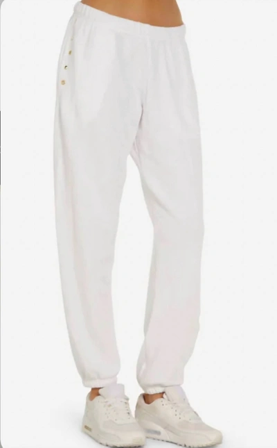 Michael Lauren Viper Sweatpant W/ Side Pocket & Trim In White