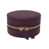 HARPER JAMES WOMEN'S CLARA ROUND JEWELRY CASE IN BURGUNDY