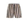 Hugo Boss Striped Swim Shorts In Quick-drying Fabric In Beige
