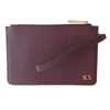 Harper James Women's Maddie Wristlet In Burgundy In White