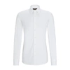 Hugo Boss Slim-fit Shirt In A Cotton Blend In White
