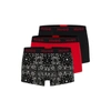 Hugo Boss Triple-pack Of Stretch-cotton Trunks With Logo Waistbands In Patterned