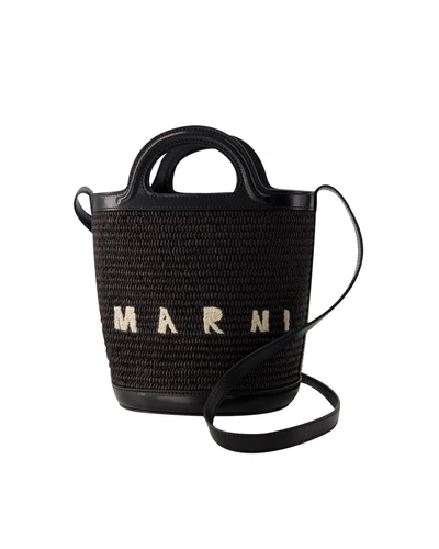 Marni Tropicalia Mini Bucket Bag -  - Cotton - Black