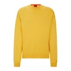 Hugo Boss Sweater With Embroidered Logo In Yellow