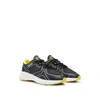 Hugo Boss Mixed-material Trainers With Rubberized Faux Leather In Anthracite Colour