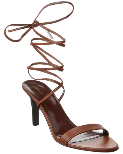 The Row Maud Leather Sandal In Brown