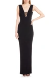 Katie May Janette Lace Inset Gown In Black