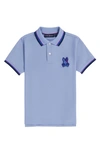 PSYCHO BUNNY KIDS' APPLE VALLEY TIPPED PIQUÉ POLO