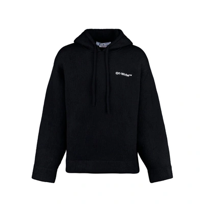 Off-white Off White Off White Knitted Hoodie In Black