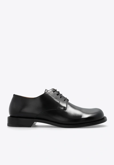 Loewe Campo Leather Derby Shoes In Black