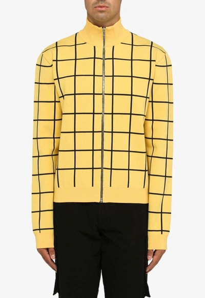 Marni Windowpane-print Roll-neck Sweatshirt In Multi-colored