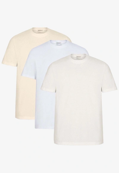 Maison Margiela Classic Jersey T-shirts - Set Of 3 In Multicolor