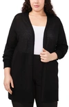 HALOGEN SIDE SLIT LINEN BLEND CARDIGAN