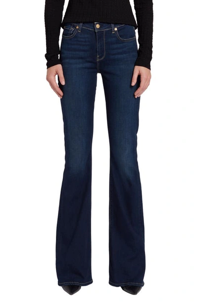 7 For All Mankind Ali Mid-rise Flare Jeans In Dark Wash