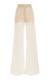 PRADA SILK ORGANZA WIDE-LEG PANTS