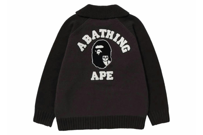 Pre-owned Bape X Ovo Cowichan Sweater Grey