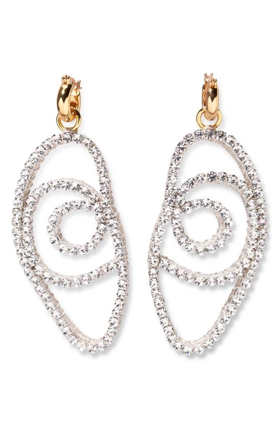 Lizzie Fortunato Crystal Jetty Earrings In Gold