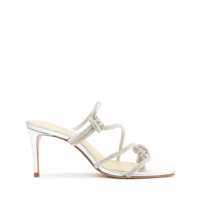 Schutz Lauryn Patent Leather Sandal In Crystal