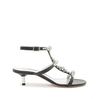 Schutz Arienne Leather Sandal In Black