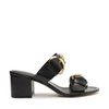 Schutz Vivian Leather Sandal In Black