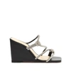 Schutz Lauryn Leather Sandal In Crystal Black