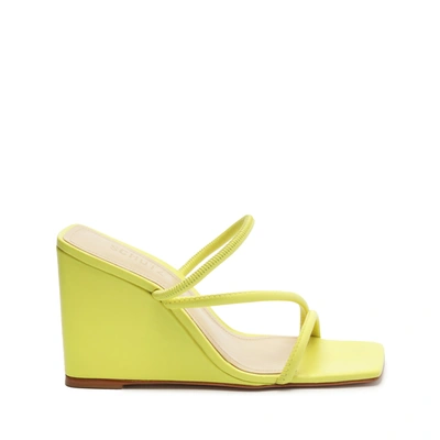 Schutz Kiki Nappa Leather Sandal In Green