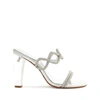 Schutz Arabella Glam Embellished Slide Sandal In Silver