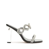 Schutz Arabella Glam Embellished Slide Sandal In Crystal Black