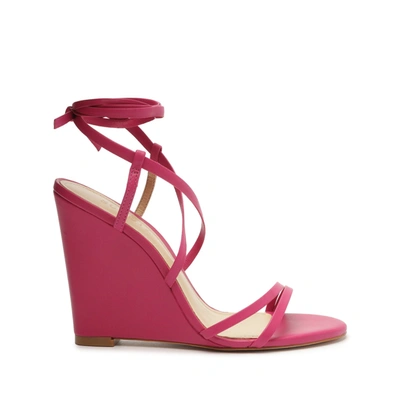 Schutz Deonne Casual Nappa Leather Sandal In Hot Pink