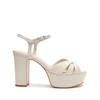 Schutz Keefa Nappa Leather Sandal In Pearl