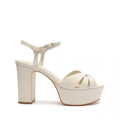 Schutz Keefa Nappa Leather Sandal In Pearl