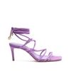 Schutz Women's Magdalena Square Toe Strappy High Heel Sandals In Violet