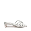 SCHUTZ RACHEL MULE METALLIC LEATHER SANDAL