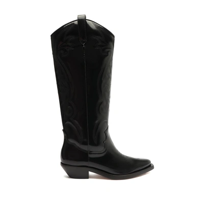 Schutz Zachy Up Leather Boot In Black