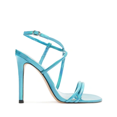 Schutz Aimee Specchio Leather Sandal In Blue