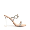 Schutz Arabella Glam Embellished Slide Sandal In Sweet Rose