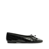 Schutz Women's Arissa Croc-embossed Leather Ballet Flat In Black