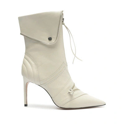 Schutz Women's Arla Foldover Zip Booties In Pearl